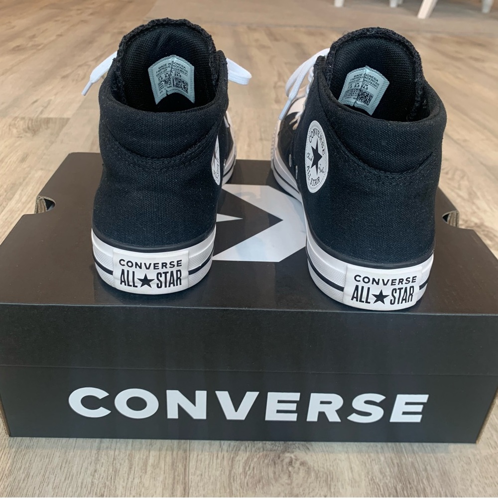 Converse Black and White mid-Tops - Picture 7 of 14